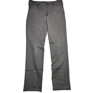 Gloria Vanderbilt Amanda Jeans Size 14 Grey Classic High Rise Stretch Straight